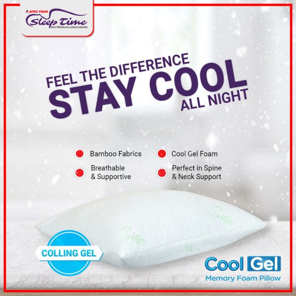 CoolGel Memory Foam Head Pillow